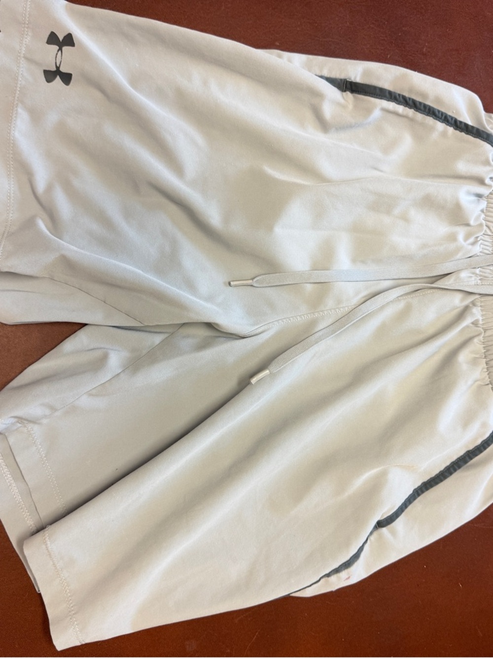 Boys Under Armour Light Gray Performance Drawstring Shorts